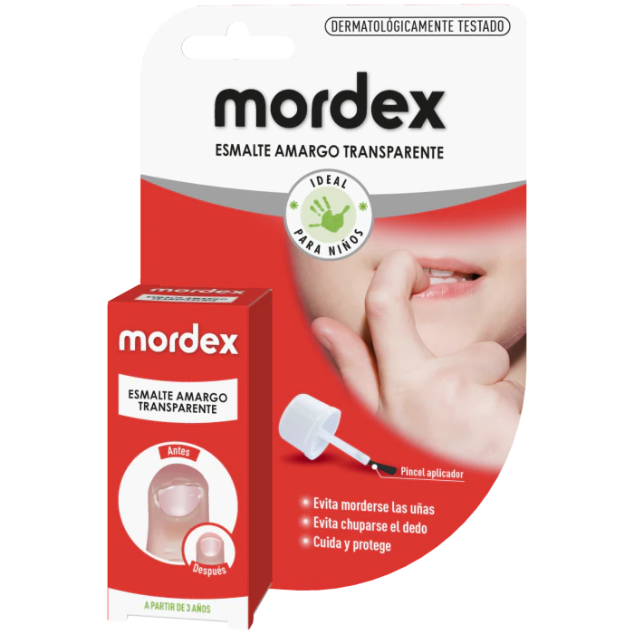 

Лак для ногтей Esmalte Amargo Transparente Ideal Niños Mordex, Transparente