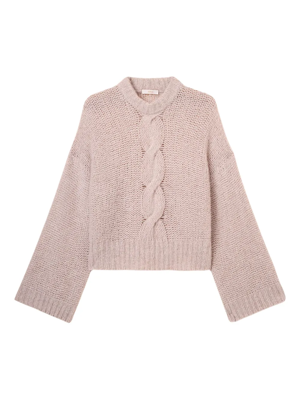 

Свитер фактурной вязки с круглым вырезом Fedeli, розовый