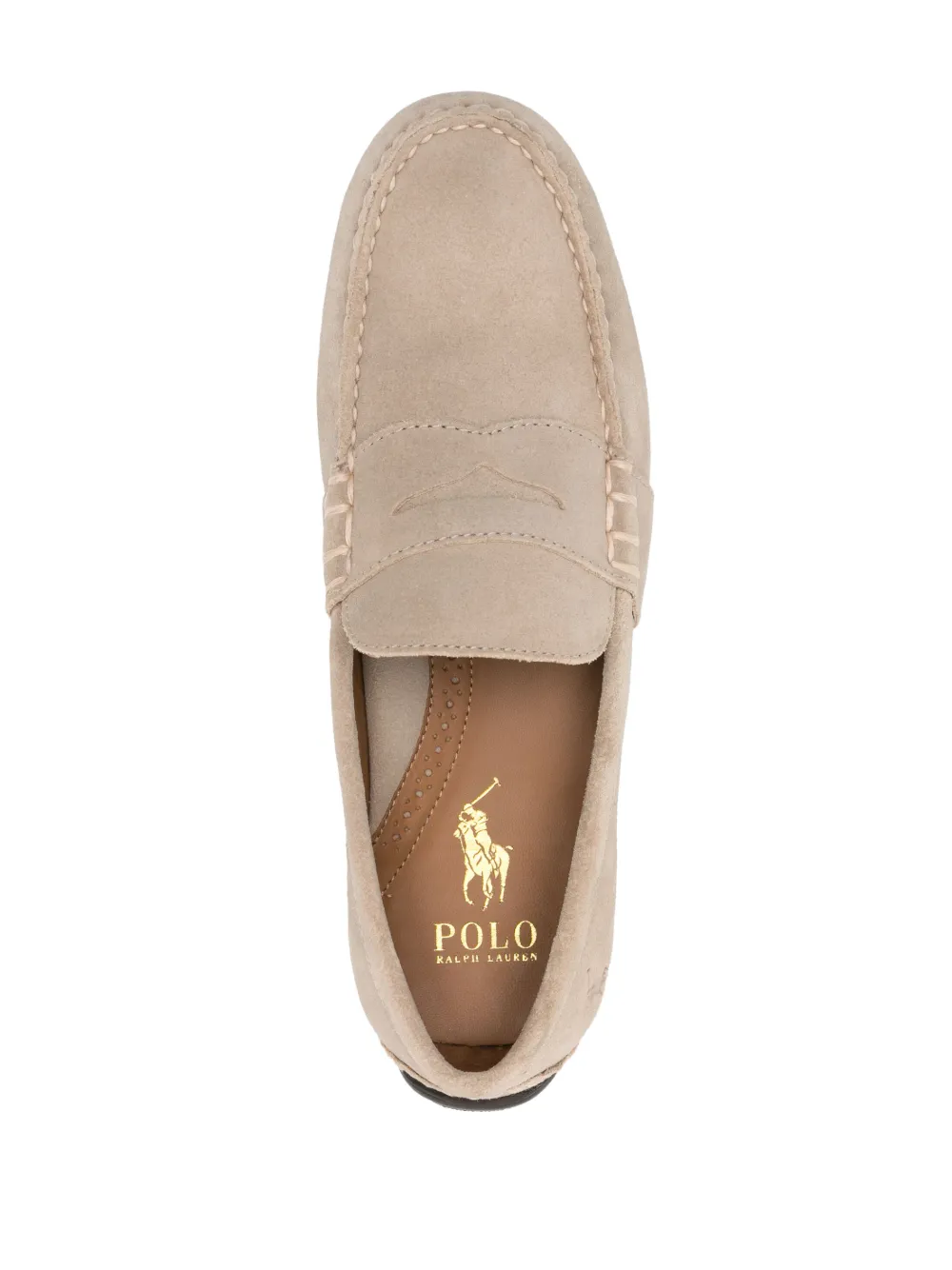 Лоферы с закругленным носком POLO RALPH LAUREN, нейтральный — фото 4