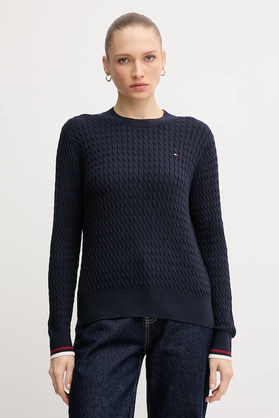 

Хлопковый свитер Tommy Hilfiger, темно-синий
