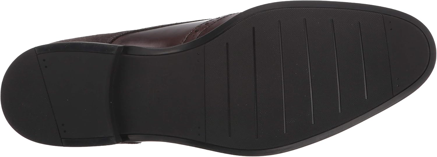 Мужские оксфорды Kenneth Cole New York Brock с крыльчатым носком и шнуровкой, коричневый/серый — фото 4