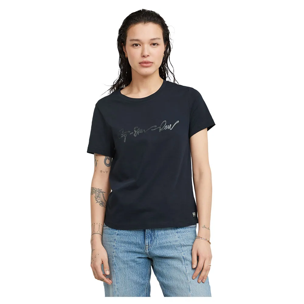 

Футболка с коротким рукавом G-Star G-Script Shiny, синий