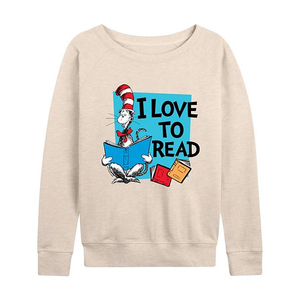 

Женская футболка с длинным рукавом i love to read french terry Dr. Seuss