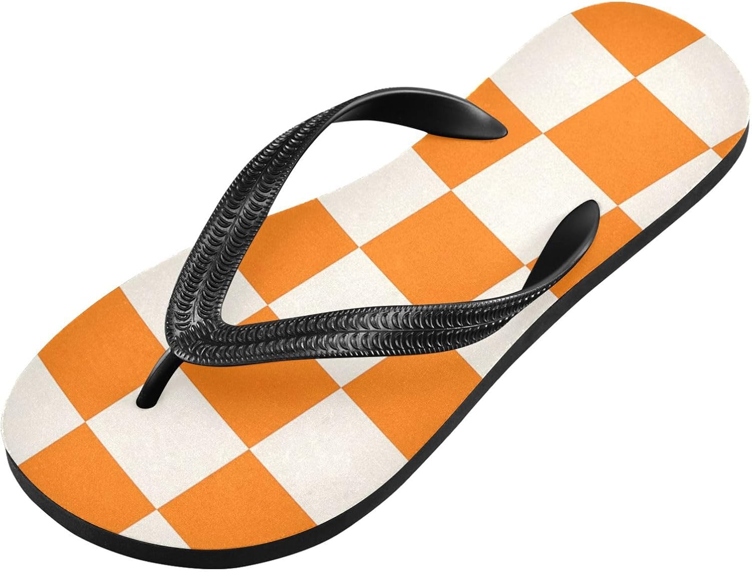 

Женские пляжные шлепанцы UMIRIKO на лето, повседневные, с шахматной расцветкой, оранжево-желтые, быстросохнущие сандалии для мужчин A2301260