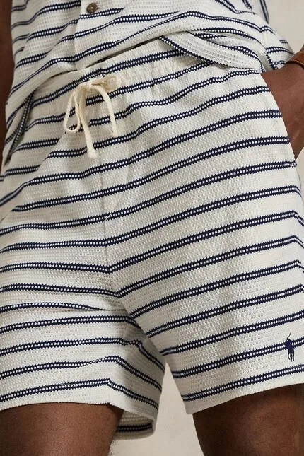 Шорты в полоску Polo Ralph Lauren, бежевый — фото 4