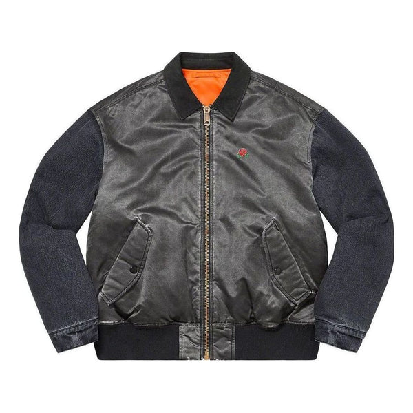 

Куртка denim sleeve ma-1 'black orange' Supreme, черный