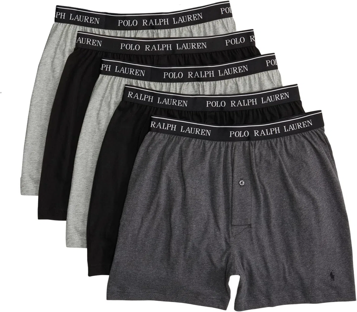 Боксеры классические хлопковые POLO RALPH LAUREN, 2 Andover Heather/Madison Heather/2 Polo Black