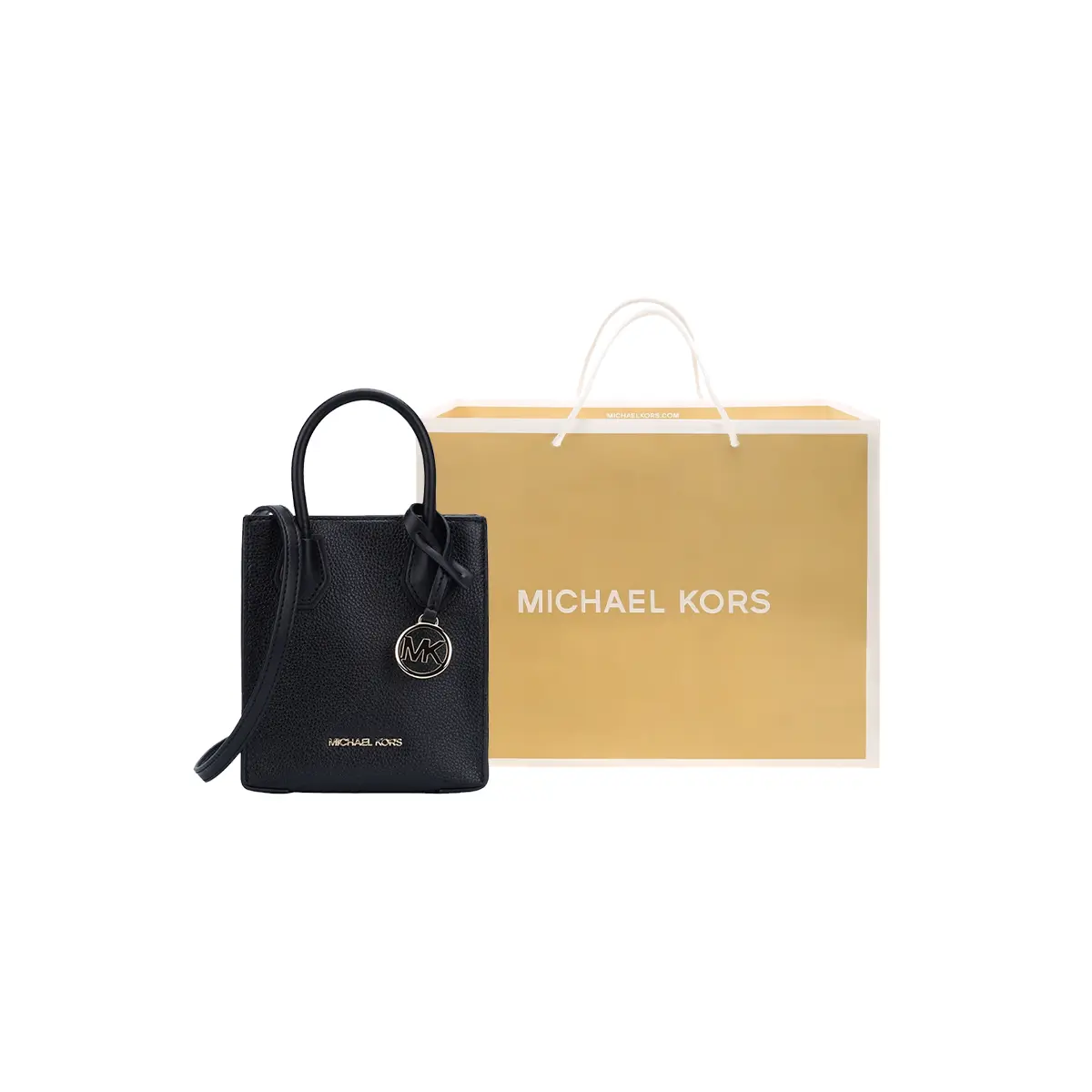 

MICHAEL KORS Сумка через плечо из кожи коровы Мерсер для нот кросс-боди женская черная миниатюрная