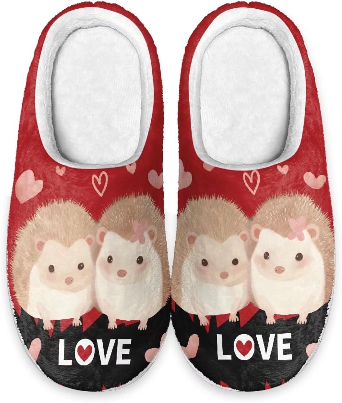 

Теплые тапочки для пары и семьи, осенне-зимняя обувь для дома и общежития, с мягкой подошвой и противоскользящей структурой, для женщин и мужчин Giftpuzz, Cute Hedgehog