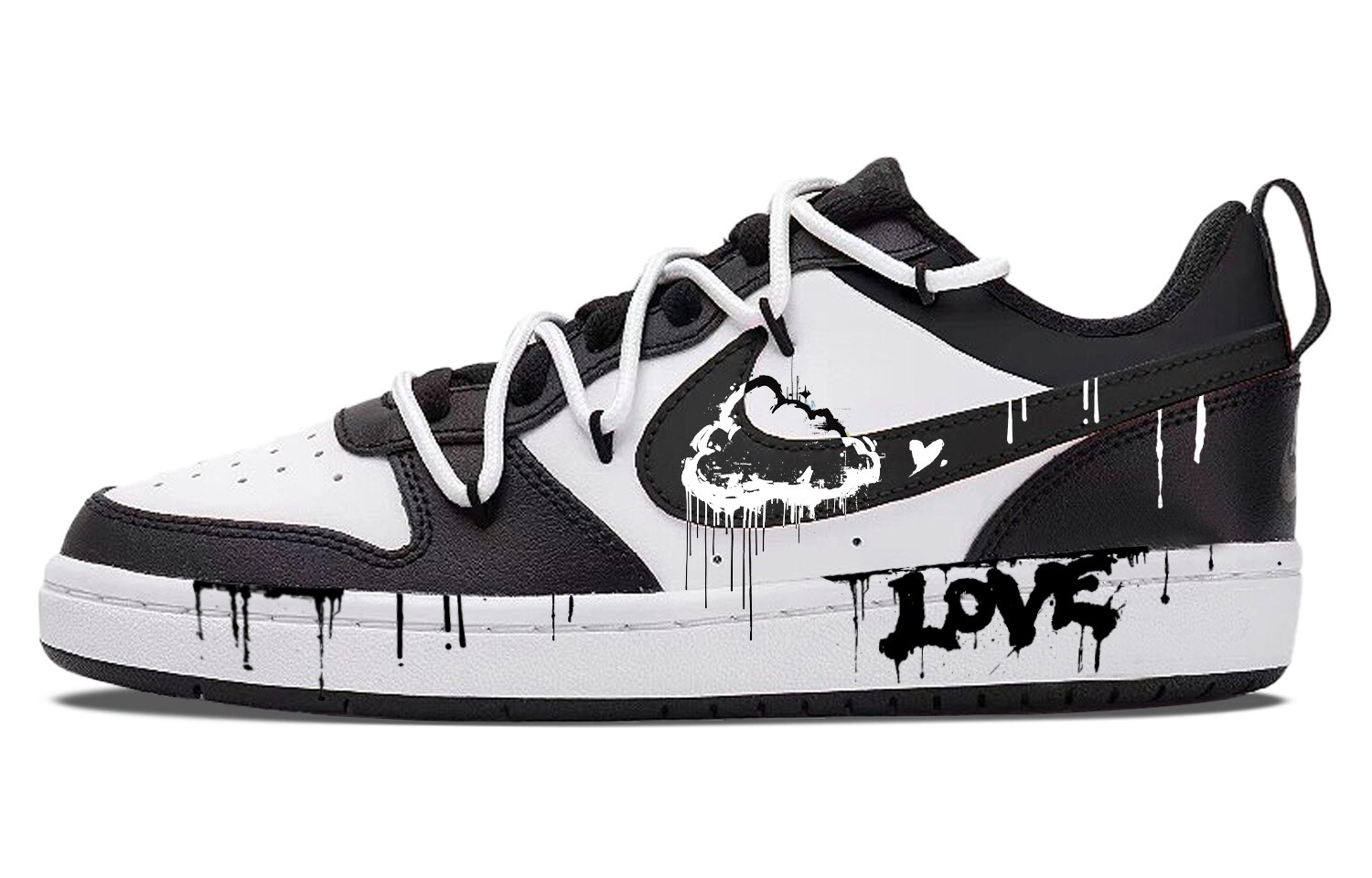 

Кроссовки Nike Court Borough Kids' Skateboarding Shoes Grade School, белый