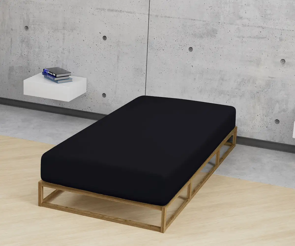 

Простынь Biberna на подгонке "Marc в размере. 90х200, 140х200 или 180х200 см", из хлопка, для матрасов высотой до 22 см, плоская простыня, натяжная простыня 180-200х200 см, 1 шт., черный