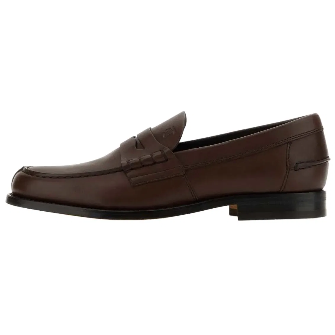 Лоферы с тиснением логотипа TOD'S темно-коричневые