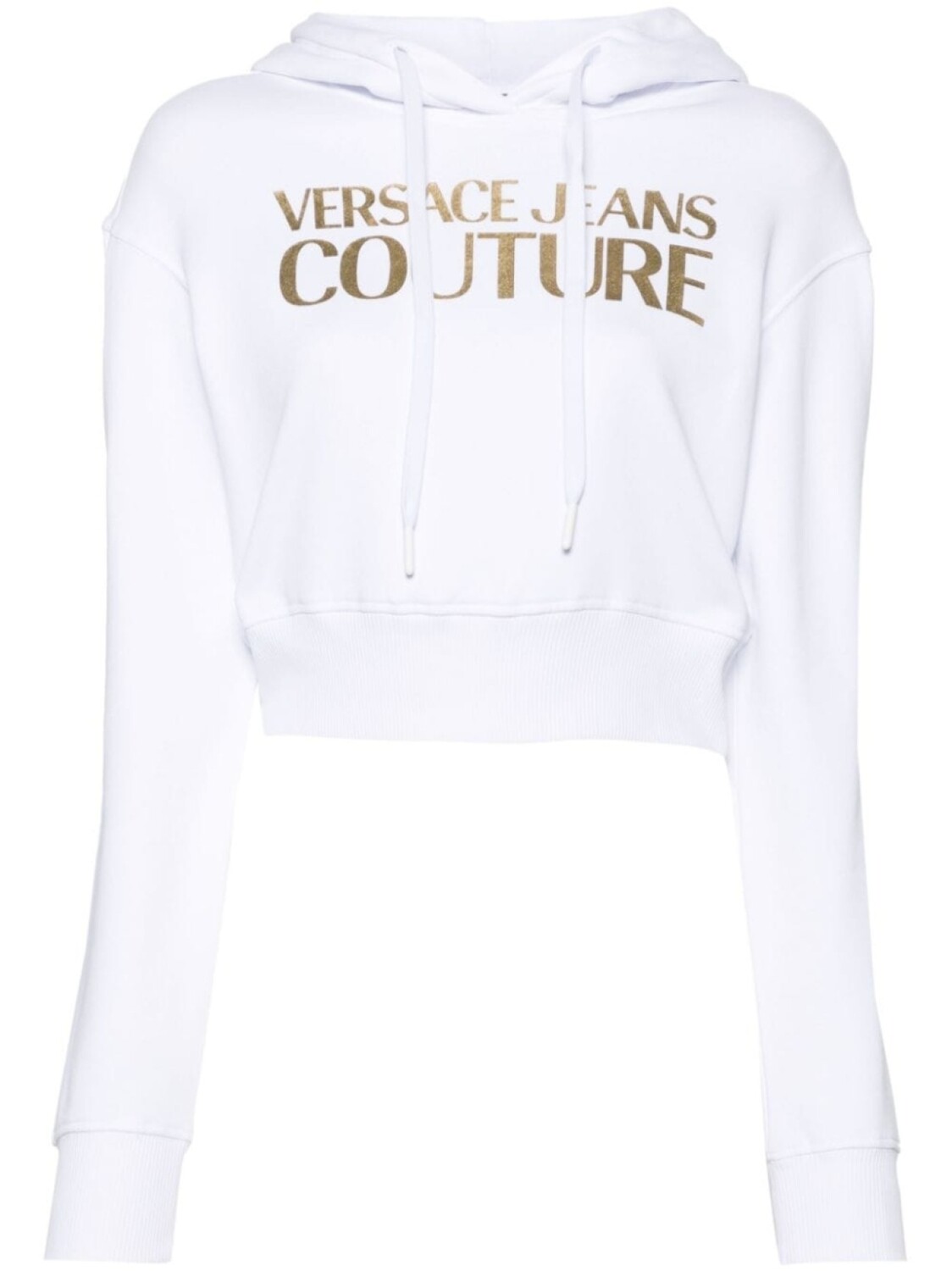 

Versace Jeans Couture укороченное худи с логотипом, белый