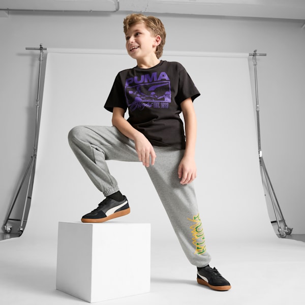 Кроссовки для больших детей Palermo Leather Puma, черный — фото 3