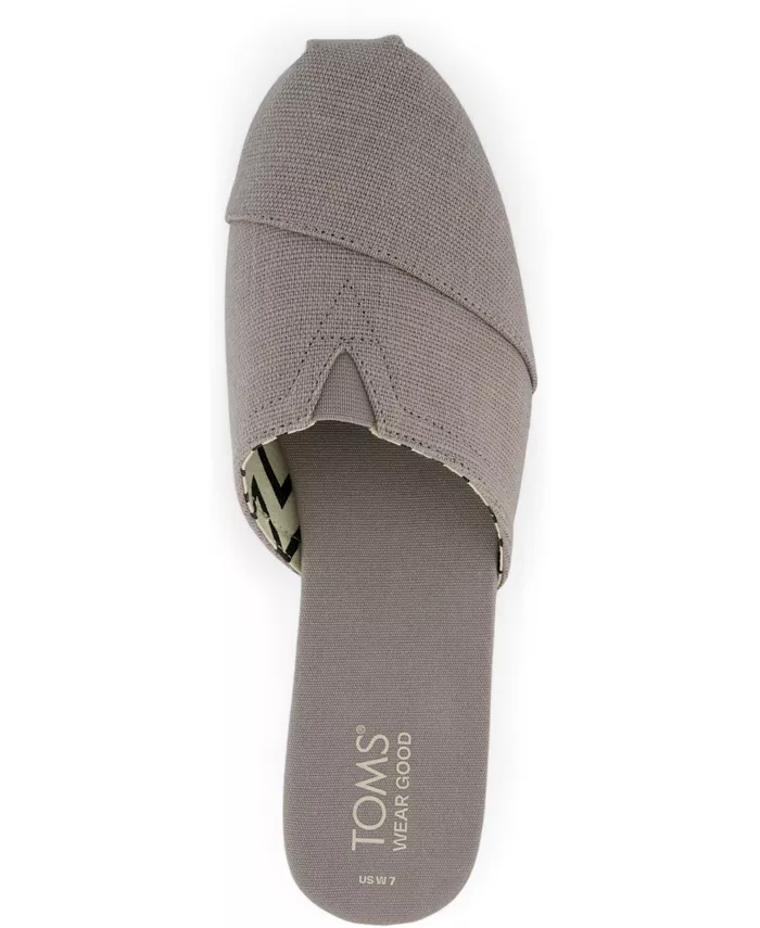 Женские мюли-альпаргаты с миндалевидным носком Espadrille Almond Toe Mules TOMS, серый — фото 4