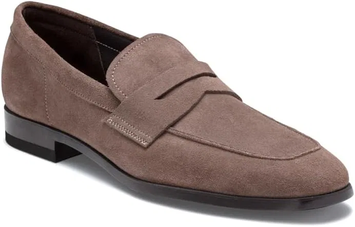 Лоферы мужские REGAL Penny Loafer, бежевый замшевый