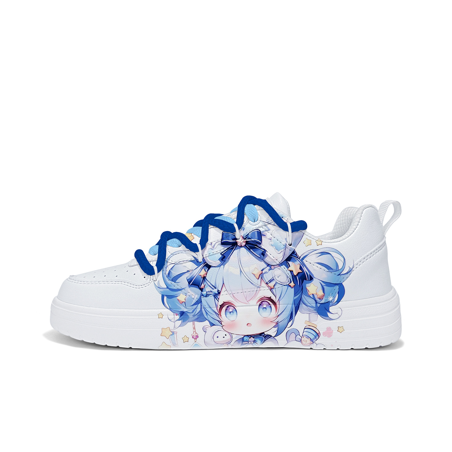 

Cold cicadas yesterday Прочные дышащие легкие низкие повседневные туфли унисекс белые милые маленькие девочки ZLA1131D, цвет White-Cute Little Girl-ZLA1131D