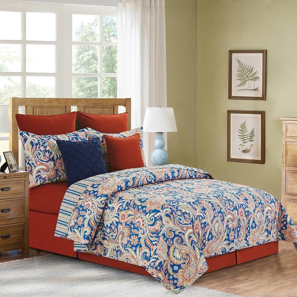 

C&F Home Marla Комплект одеял из 3 предметов с накладками, синий