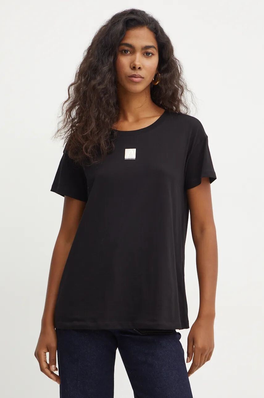 

Хлопковая футболка Armani Exchange, черный