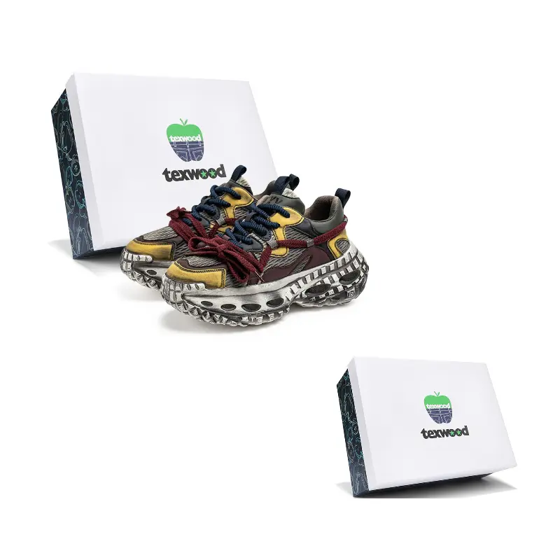 

TEXWOOD Низкие массивные кроссовки мужские черно-красные, цвет Black Red