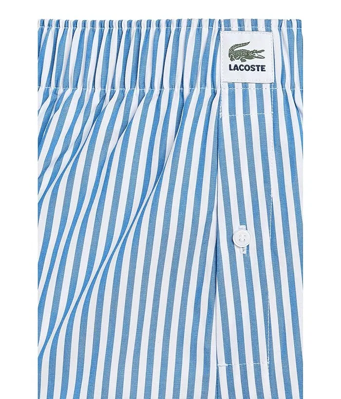 Трусы Lacoste 2-Pack Cotton Poplin Boxers, Blue/White/Navy Blue — фото 3