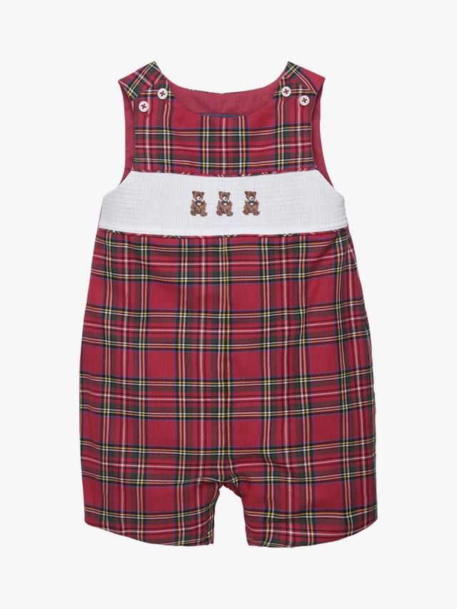 

Детский комбинезон с буфами Archie в стиле плюшевого мишки Trotters, Red Tartan