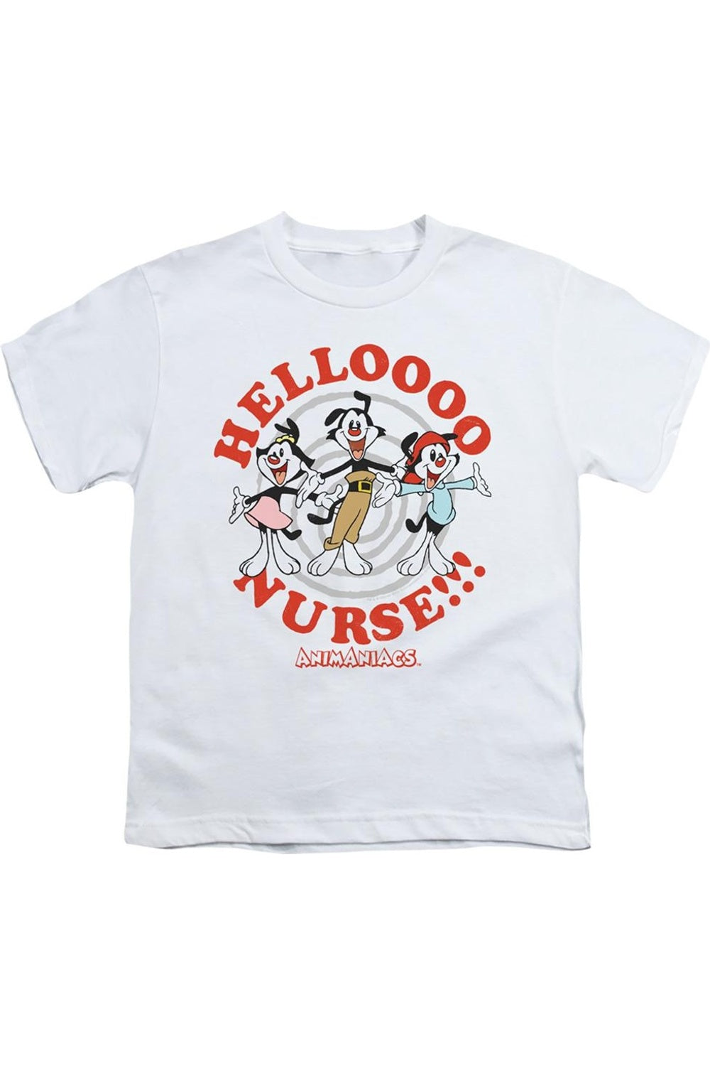 

Футболка с коротким рукавом Animaniacs Hello Nurse для детей Gildan, белый