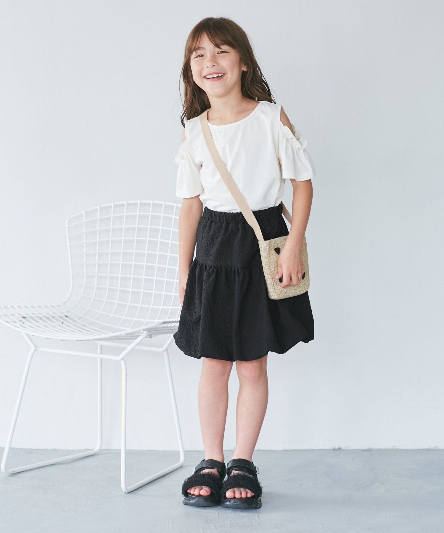 Мини-юбка-баллон с подкладкой ROPE' PICNIC KIDS, Black (01) — фото 2