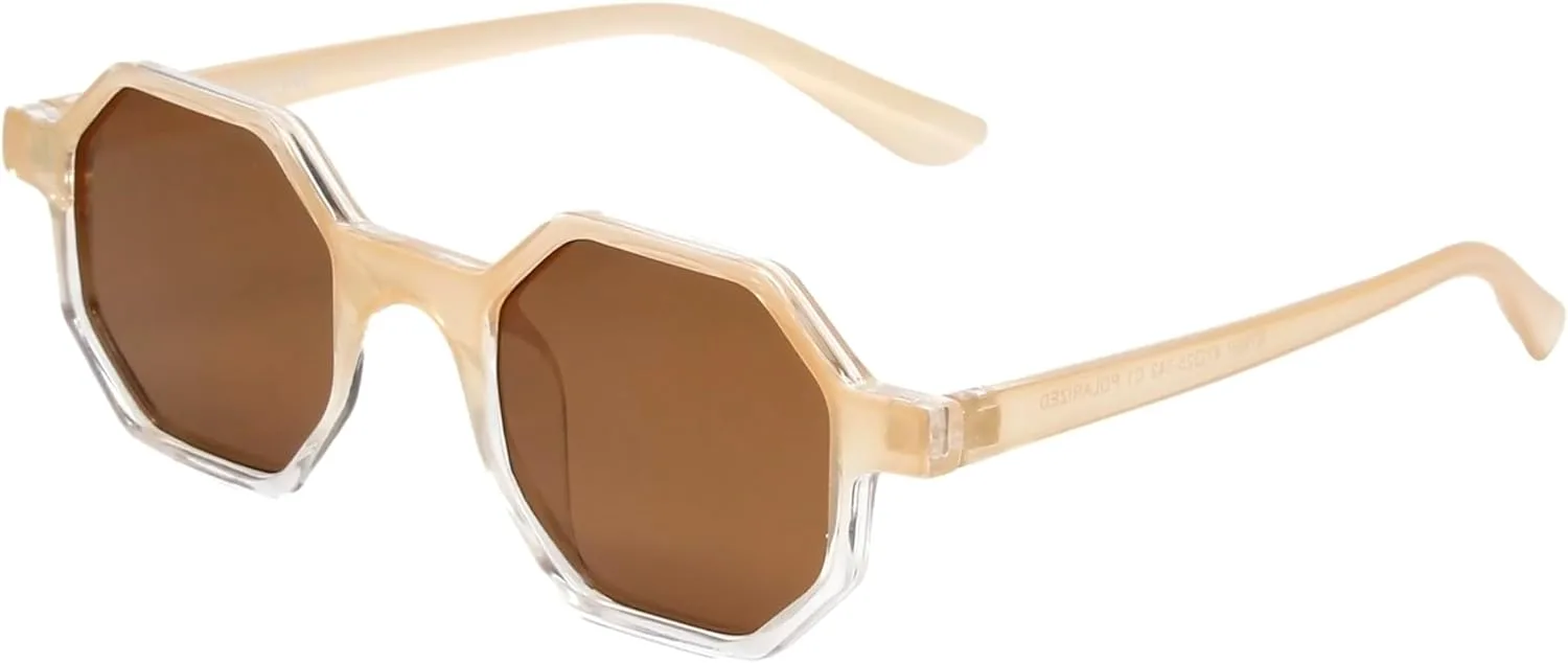 

Солнцезащитные очки Calabria R786P с шестиугольными поляризованными линзами, модные, ретро, ​​стильные, для яхтинга, классические, для фестивалей, Tan Crystal Fade