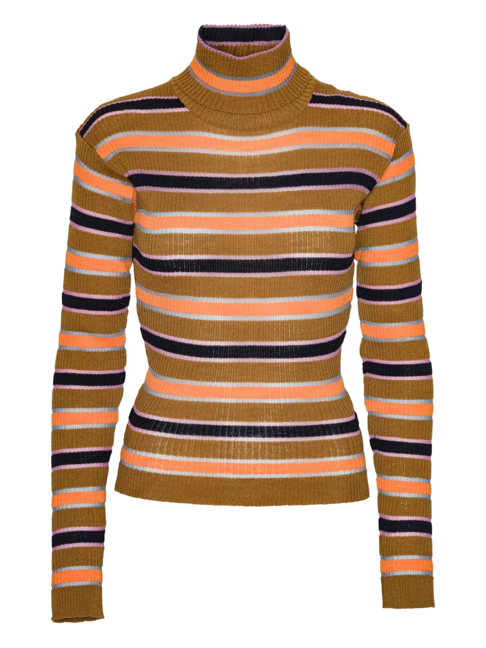 

Топ в полоску с воротником-гольф Henrik Vibskov, оранжевый