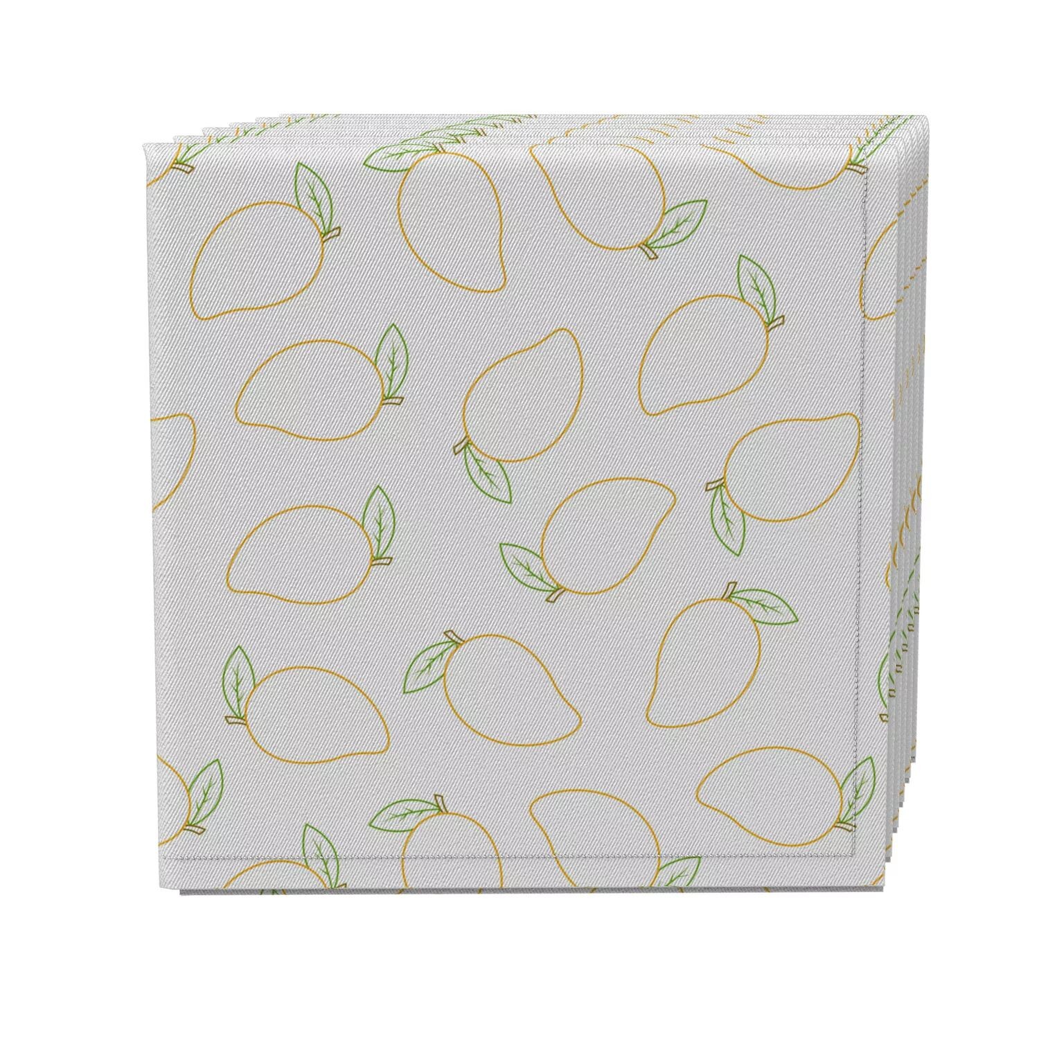 

Набор салфеток из 4 шт., 100 % хлопок, 20x20 дюймов, дизайн Mango Outline.