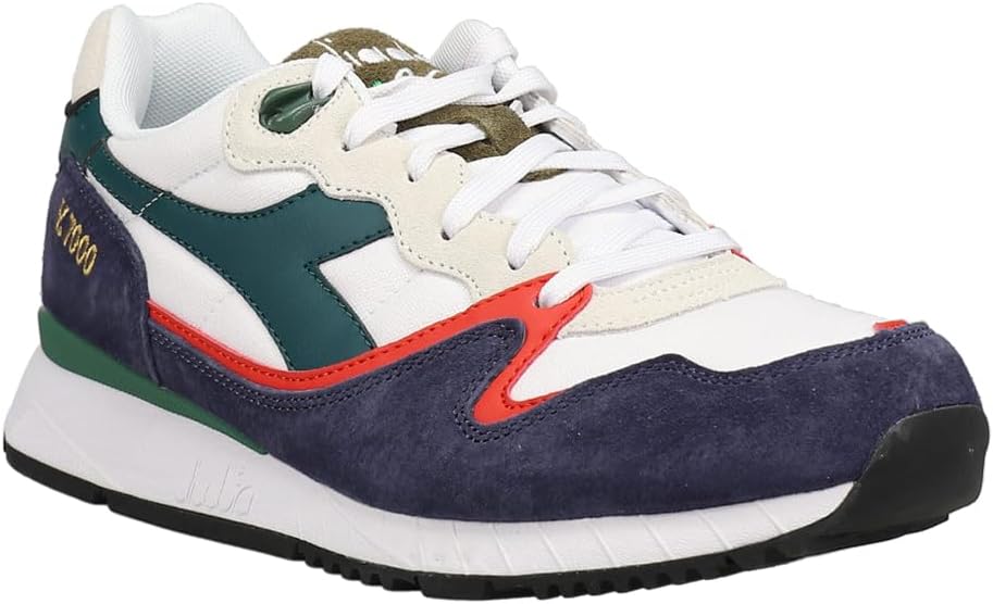 Мужские кроссовки Diadora V7000 синие на шнуровке, повседневные - синий — фото 2