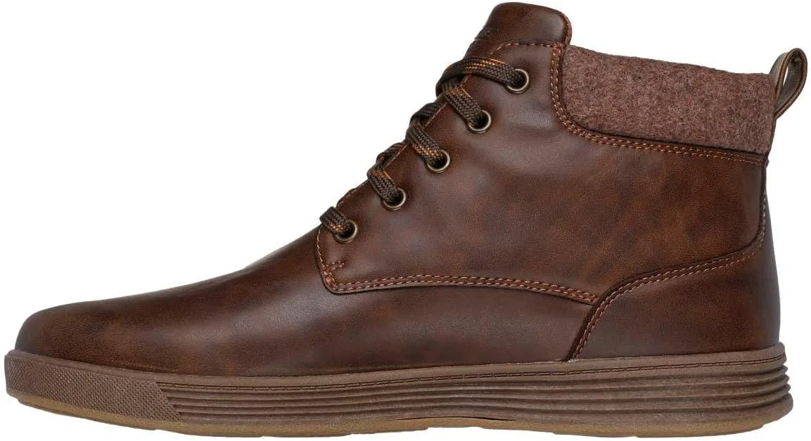 Туфли Skechers Garner Newick 210803 Men's Shoes, Brown — фото 4