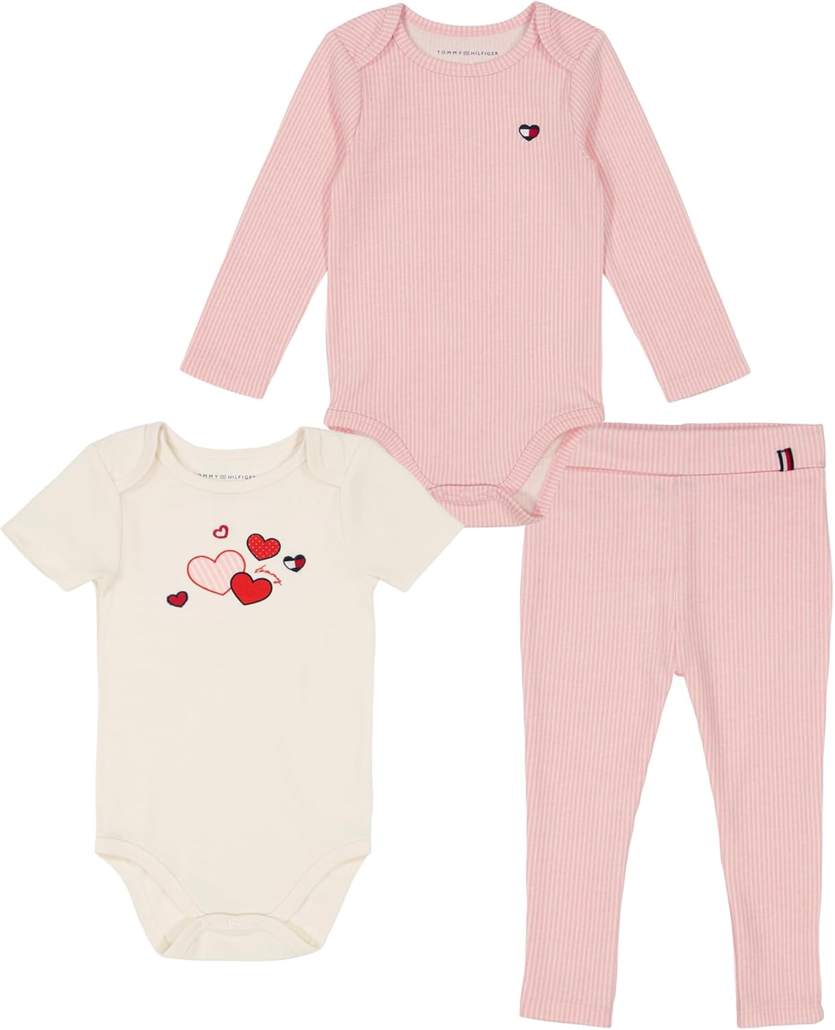 

Комплект из двух предметов: криперы и штаны для девочек от Tommy Hilfiger, Egret/Cinder Rose