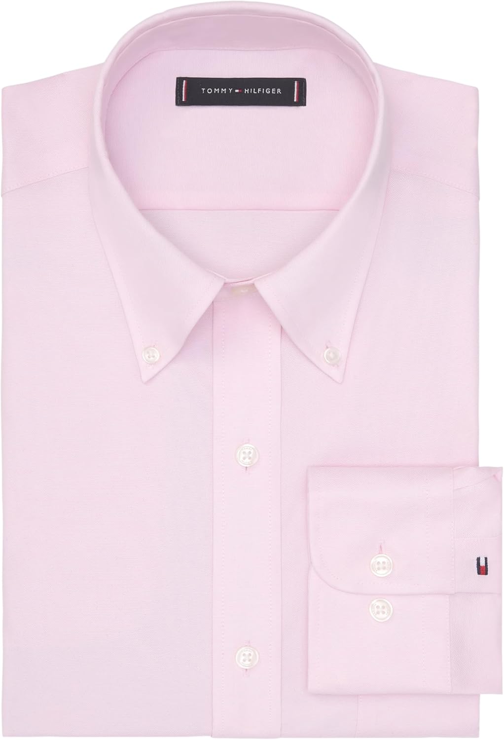 Мужская классическая рубашка Tommy Hilfiger, стандартный крой, базовые вещи, Classic Pink — фото 3