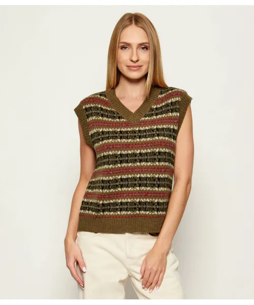 

Жилет из шерсти Fleres Regular fit Weekend Maxmara, мультиколор