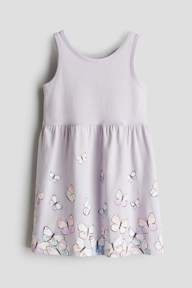 

Хлопковое платье с рисунком H&M, фиолетовый