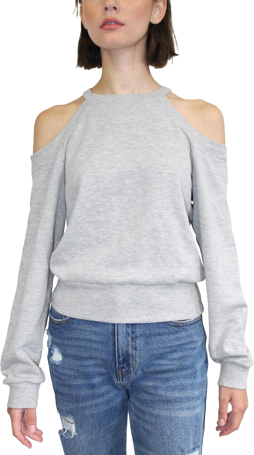 

Толстовка Madden Girl Cold-Shoulder Top, серый