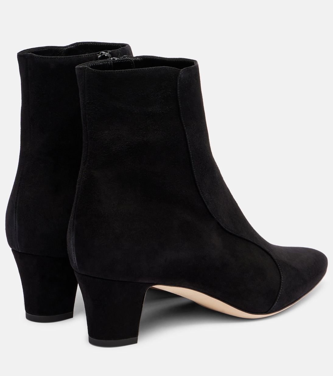 Ботинки Myconia 50 до щиколотки из замши Manolo Blahnik, Black 0015 — фото 2