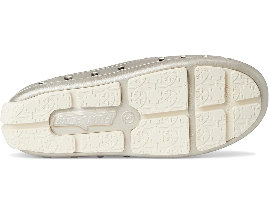 Детские лоферы Floafers Prodigy Driver Metallic (Big Kid) Floafers Kids, White Gold/Cream — фото 3