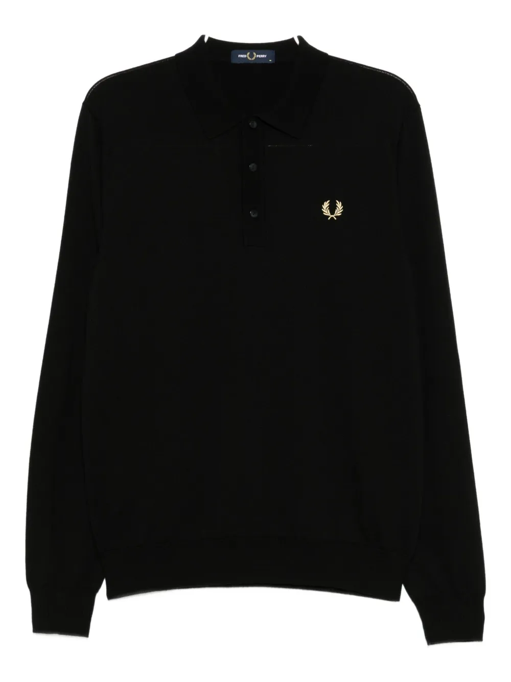 

Поло с вышитым логотипом Fred Perry, черный