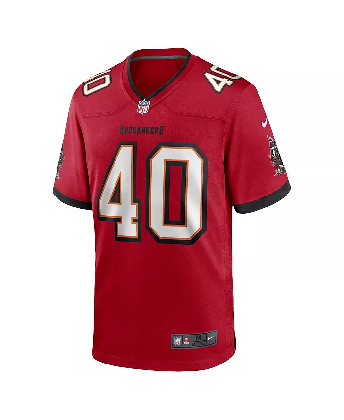 Мужская игровая футболка Mike Alstott красная Tampa Bay Buccaneers (игрок на пенсии) Nike — фото 3