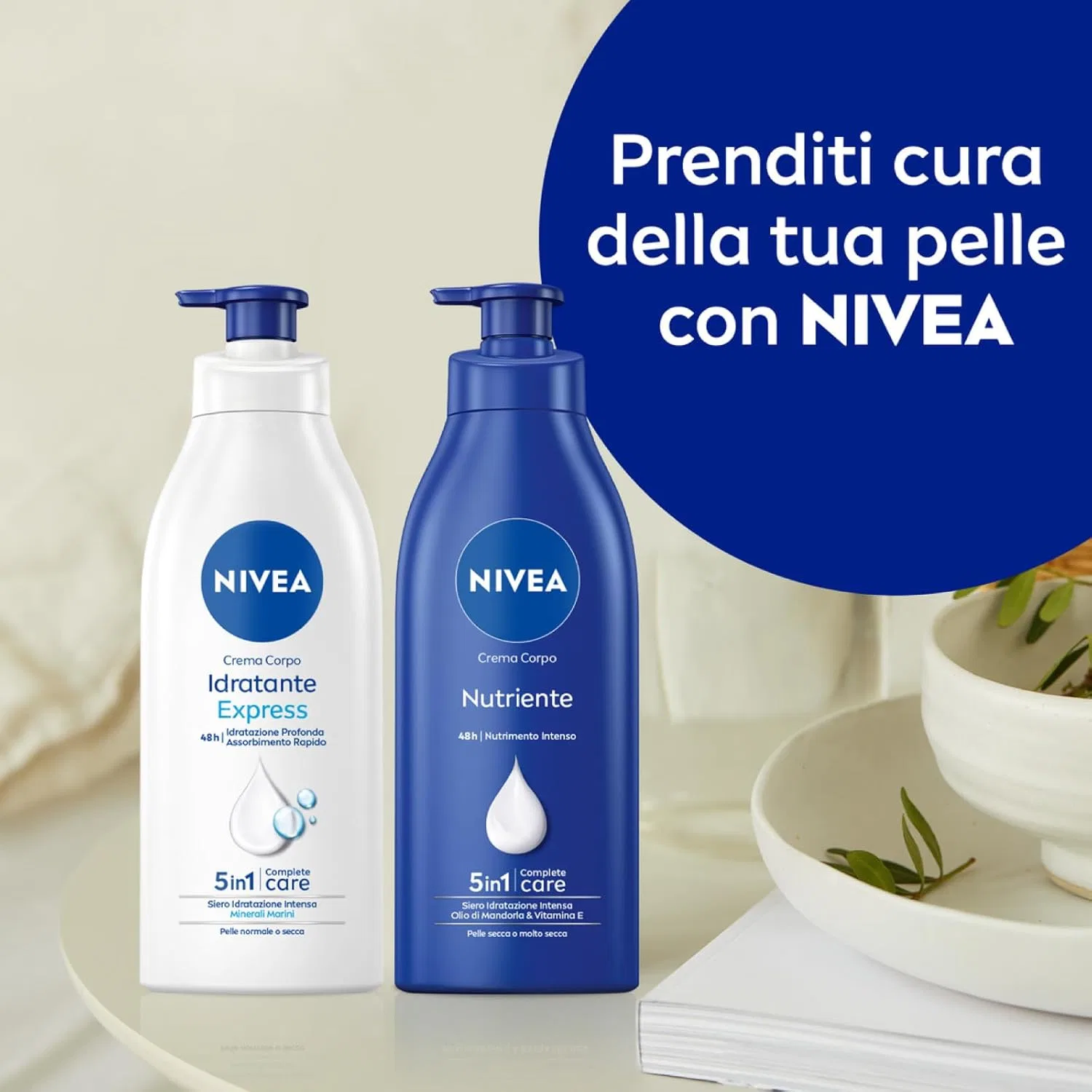 Увлажняющий крем для тела NIVEA Express, 48 часов, с морскими минералами, 2 x 500 мл Nivea — фото 2