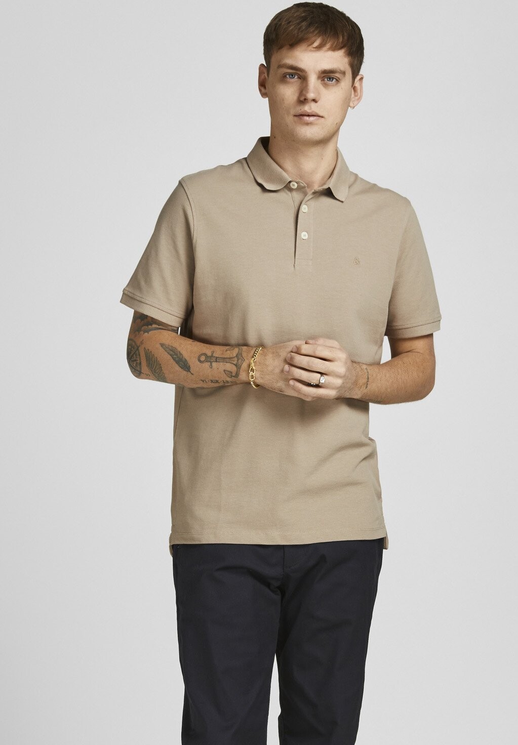 

Рубашка-поло JWHPAULOS SS NOOS Jack & Jones, бежевый