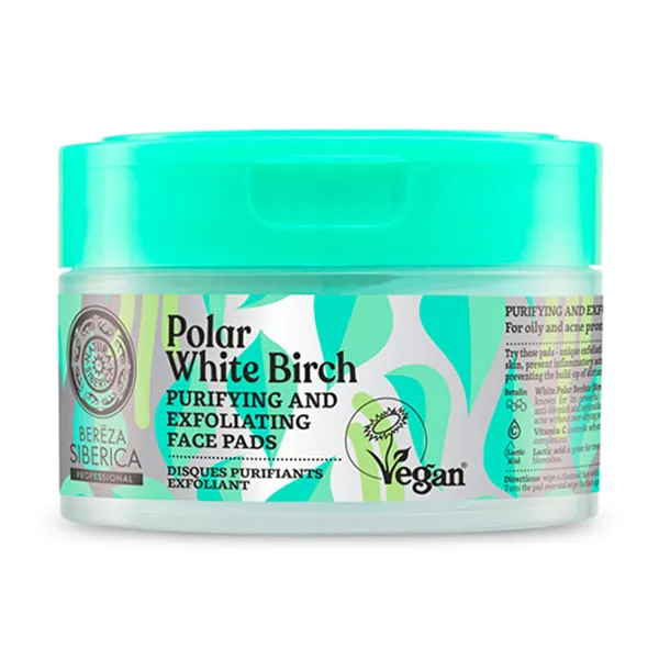 

Очищающие и отшелушивающие диски Polar White Birch Face Pads Natura Siberica, 20 UD