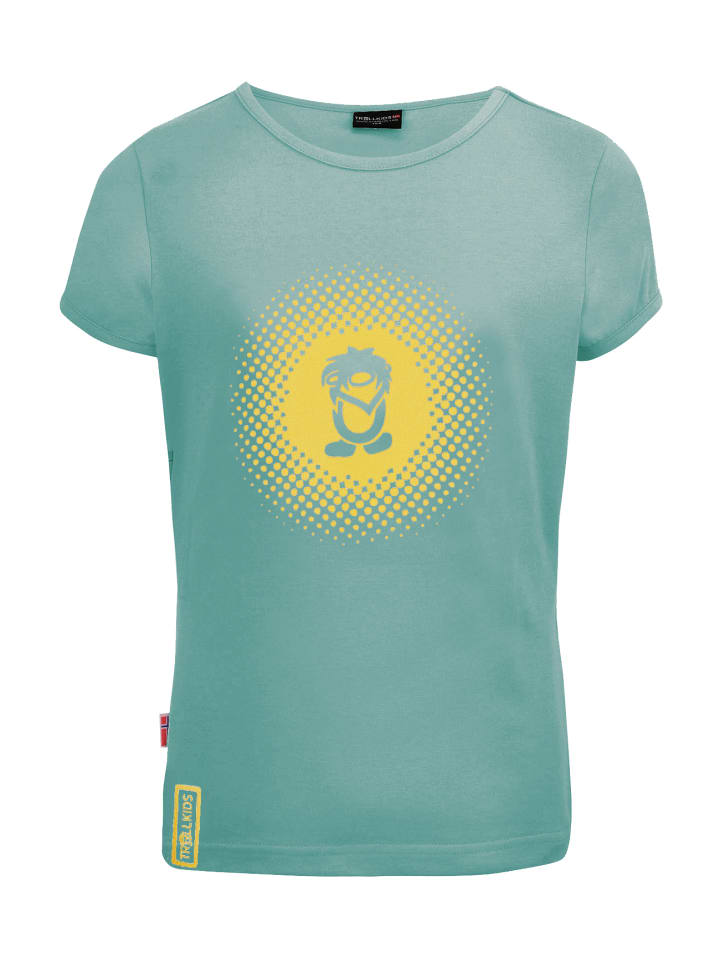

Функциональная рубашка Trollkids Funktionsshirt Logo, цвет glacier green/lemonade