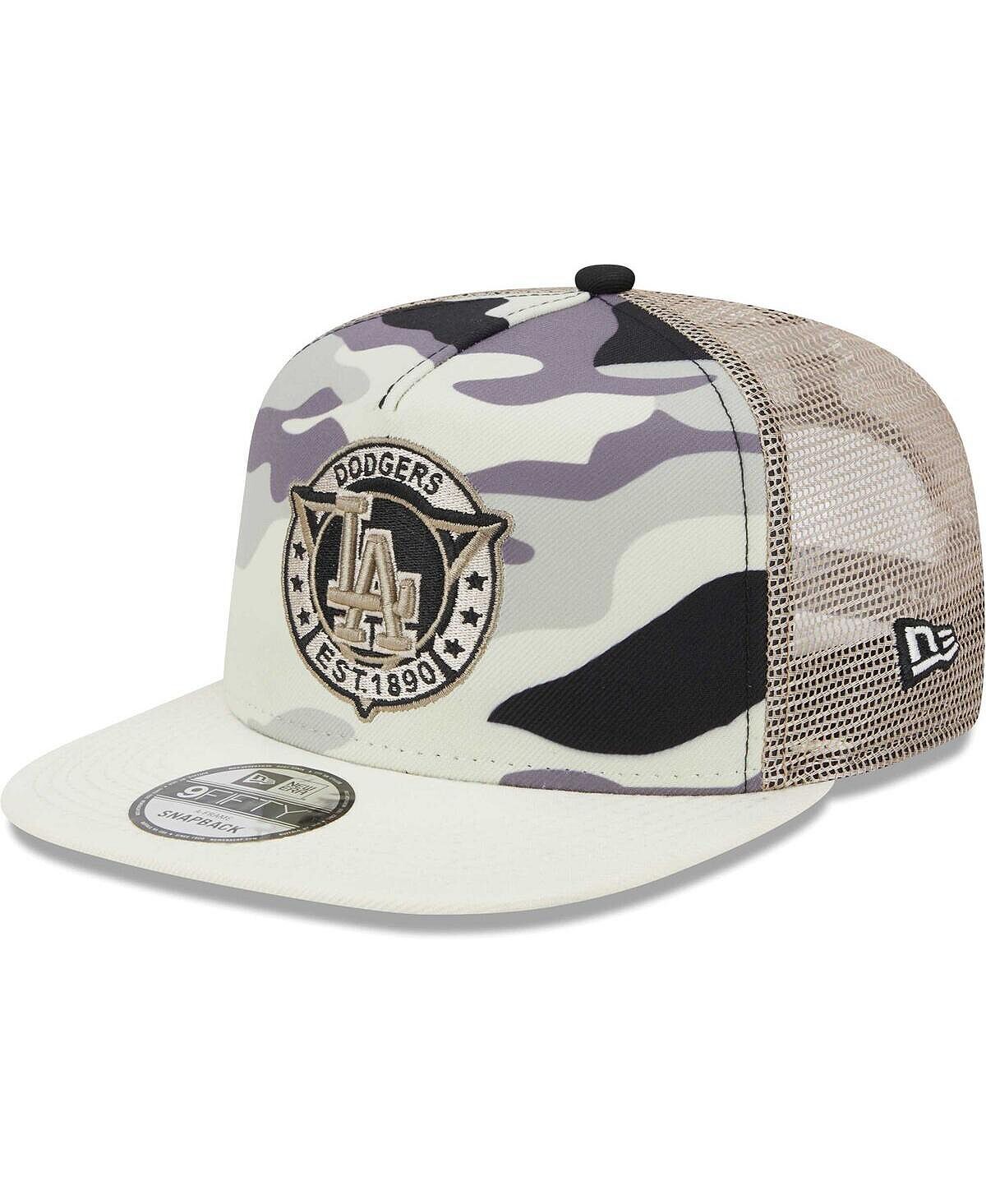 

Мужская белая кепка Los Angeles Dodgers Chrome Camo A-Frame 9FIFTY Trucker Snapback Hat New Era