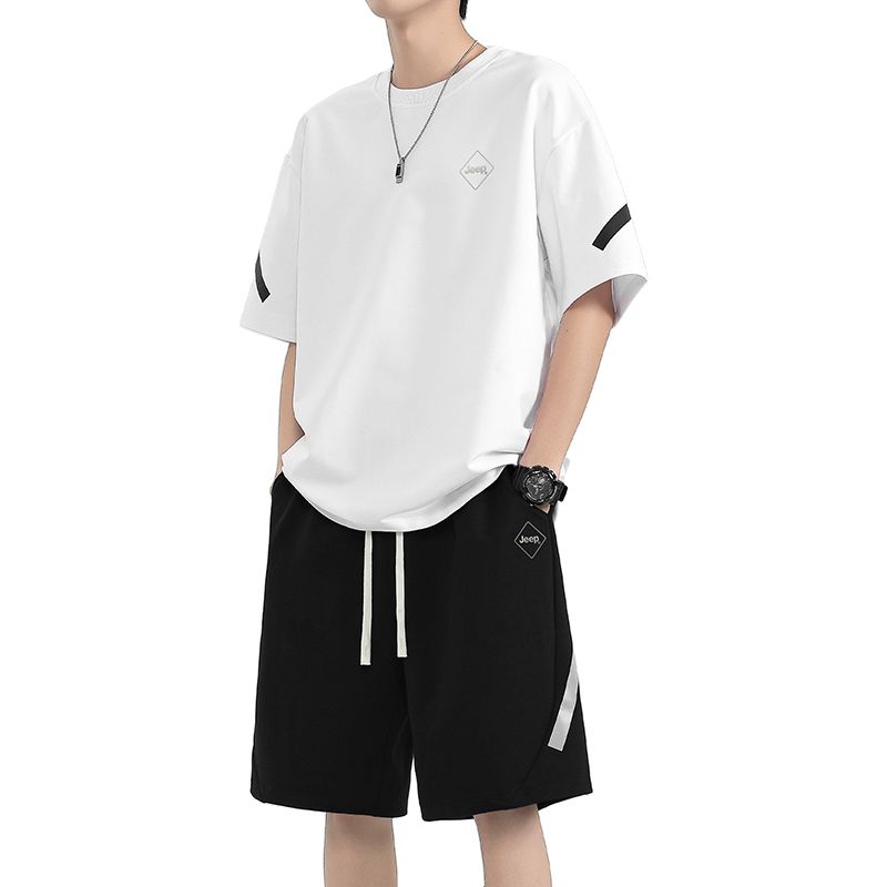 

Повседневный спортивный свитер Unisex с круглой горловиной Moderate Jeep, clothing sets (raw белый top+raw белый bottom)