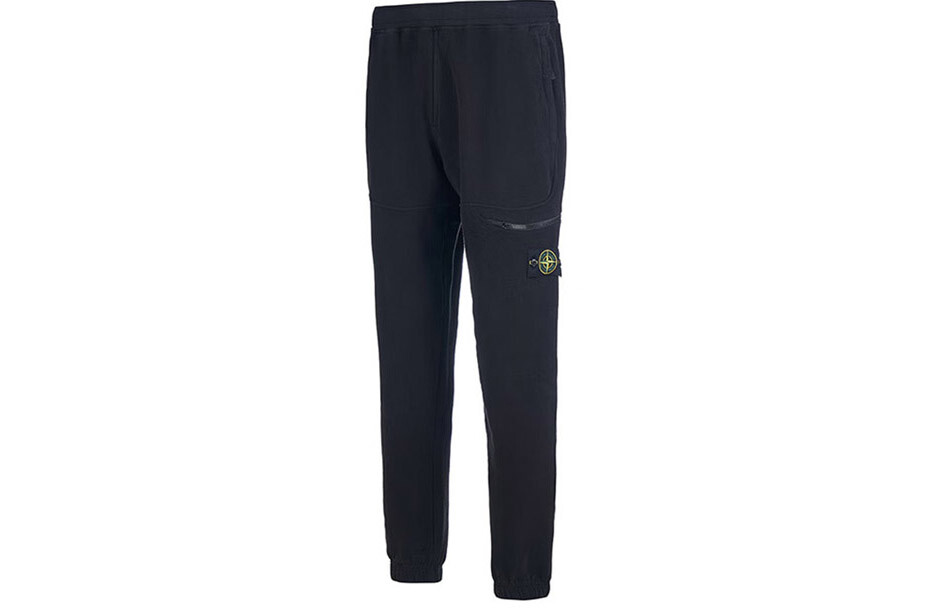 Штаны спортивные Stone Island Knitted Men с карманом, черный — фото 3