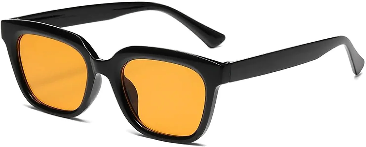 

Солнцезащитные очки с защитой от УФ-излучения UV400 | Легкая оправа | Для женщин и мужчин | Для занятий спортом на открытом воздухе и вождения DSVIGF, Black Orange